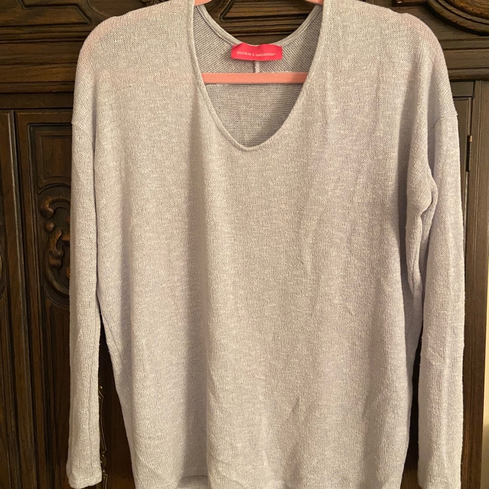 Pookie and Sebastian Cotton Light Blue Sweater